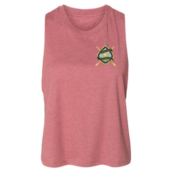 Women's "Flexed and the Sleeves Fell Off" Racerback Cropped Tank Thumbnail
